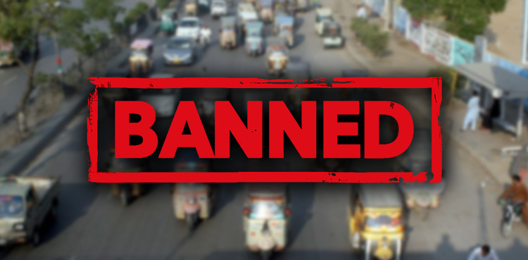 Karachi, Rickshaw Ban