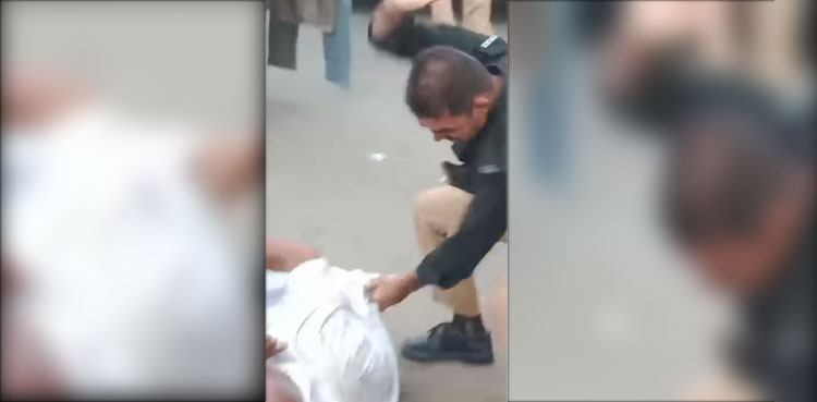 police, suspended, assaulting, vendor, Karachi