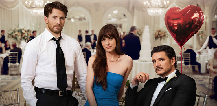Materialists, Chris Evans, Pedro Pascal, Dakota Johnson