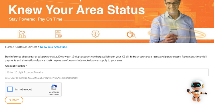 power status microsite, K-Electric power status, Karachi electricity updates, KE microsite