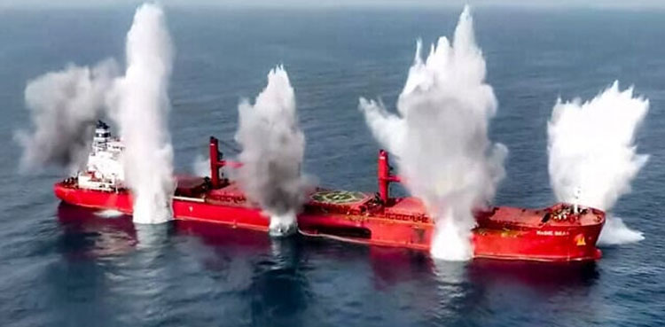 Owner of Huthi-sunk ship calls on rebels to release crew: statement