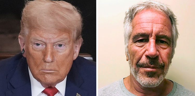 Trump's name on 2003 birthday letter to Epstein