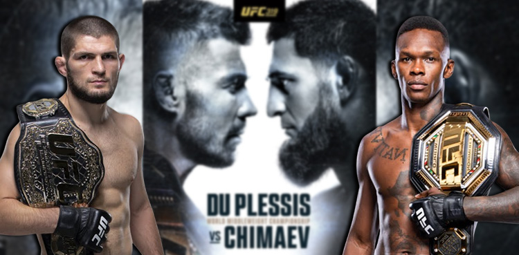 Khamzat Chimaev, Dricus du Plessis, Khabib Nurmagomedov, Israel Adesanya, UFC 319, UFC