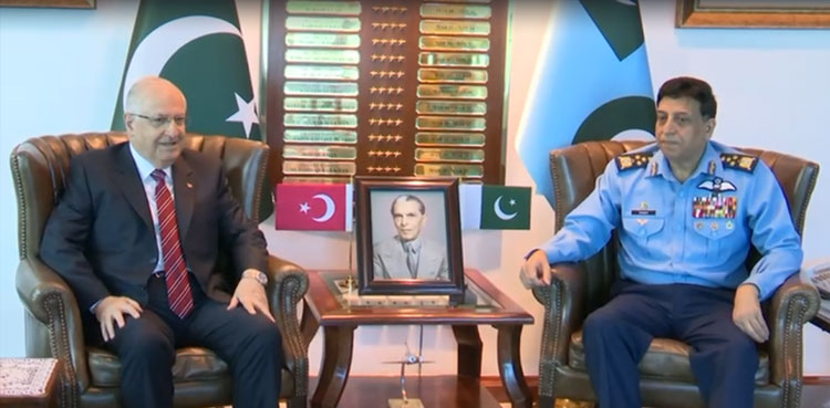Turkiye Defence Minister, Pakistan Air Chief, warfare collaboration, Zaheer Ahmed Baber