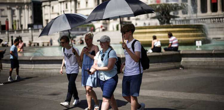 UK Weather heatwave temperatures- July 1, 2025