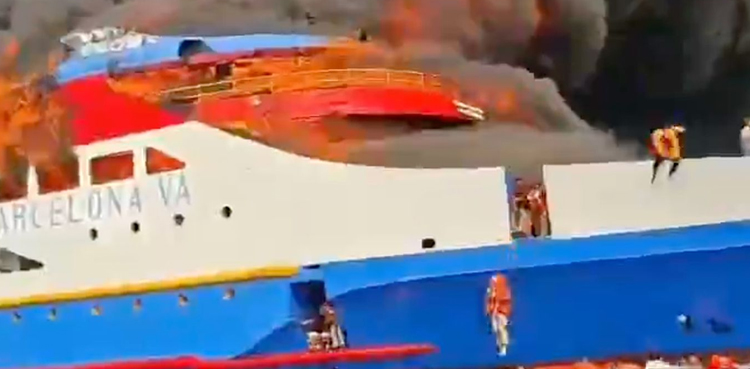 Indonesian ferry fire, KM Barcelona V, North Sulawesi ferry accident, ferry blaze Indonesia