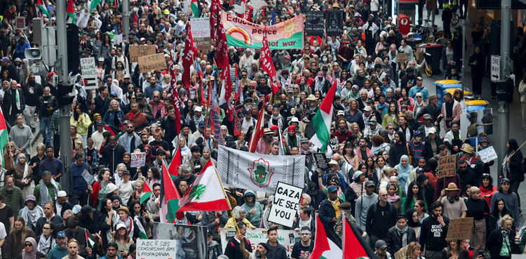 Widespread protests held in Australia to support Palestinians