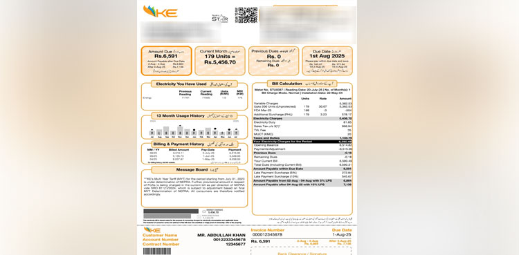 K Electric Introduces New Consumer friendly Electricity Bill Layout