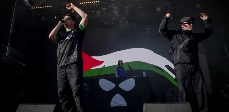 Kneecap defy critics with ‘Free Palestine’ chant at Paris gig