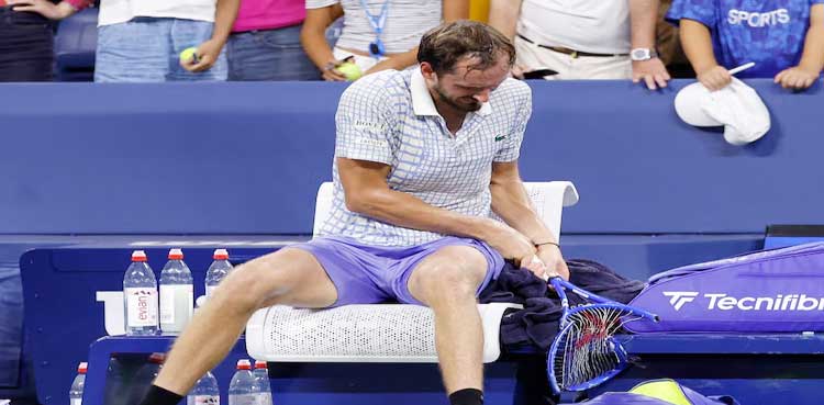 Media mishap sparks Medvedev meltdown as Russian exits US Open