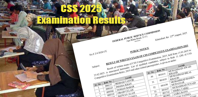CSS result, CSS 2025 result, CSS 2025 written examination result, fpsc