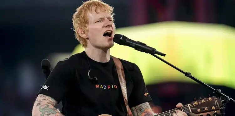 British singer, Ed Sheeran, lip-syncing, shape of you