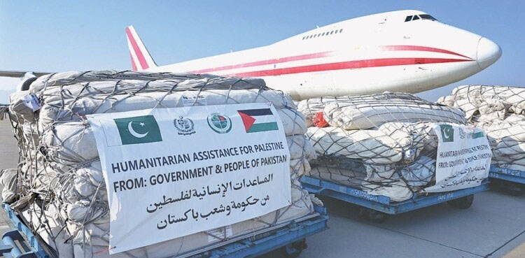 Pakistan’s Gaza aid received at Egypt Airport