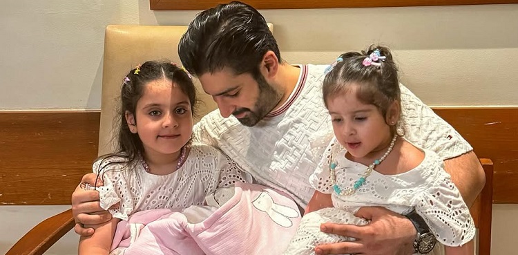 Muneeb Butt shares first pictures with his three daughters
