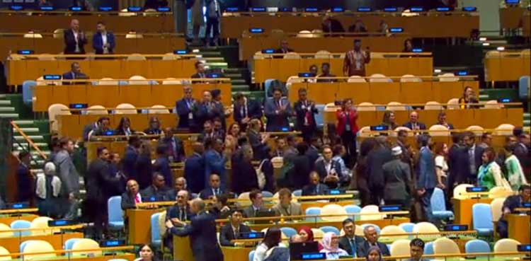 Scores of delegates exit UNGA hall as Netanyahu starts speech