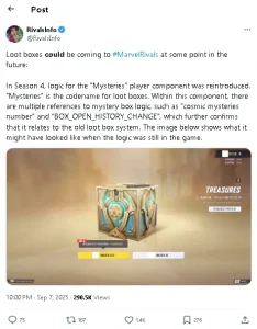 Marvel Rivals, loot boxes 