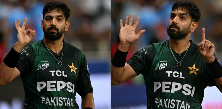 Haris Rauf's '6-0' gesture irks Indian fans