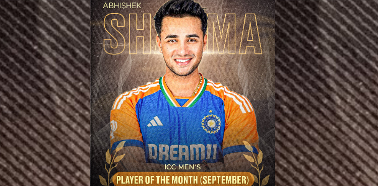 Abhishek Sharma named ICC Player of the Month for September 2025 Abhishek Sharma, ICC Player of the Month