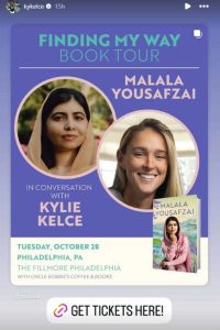 Kylie Kelce to join Malala Yousafzai in Philadelphia for book tour