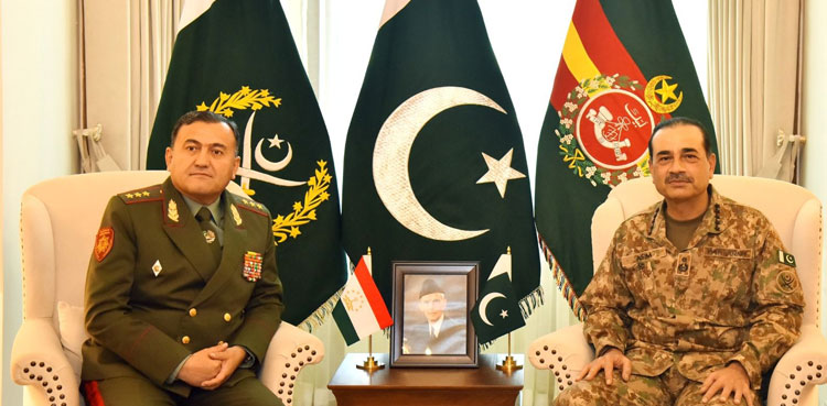 COAS, Tajik Defence Minister reaffirm commitment to strengthening defence ties