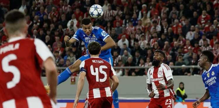 Mbappe hits four as Real Madrid hold off Olympiacos in thriller