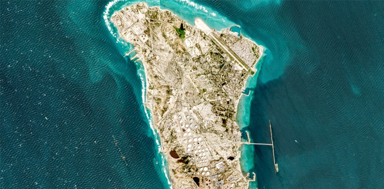 Suspected oil slick off Iran’s Kharg Island