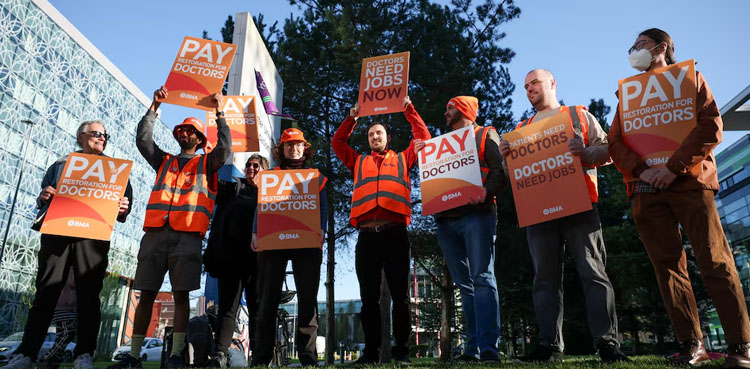Doctors in England begin six-day strike after rejecting government’s pay, workforce deal