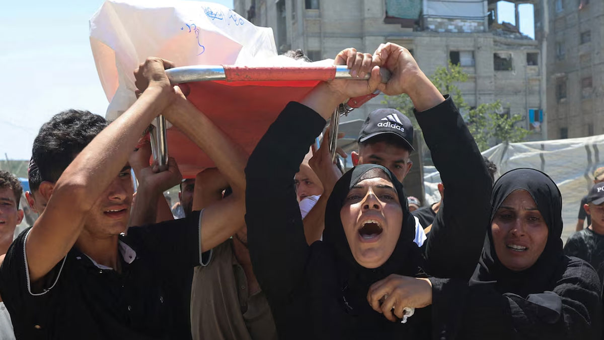 Israeli strikes kill Palestinians attending Gaza funeral for earlier strike victim