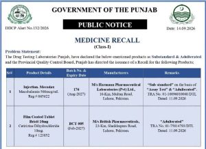 Punjab drug recall 2026